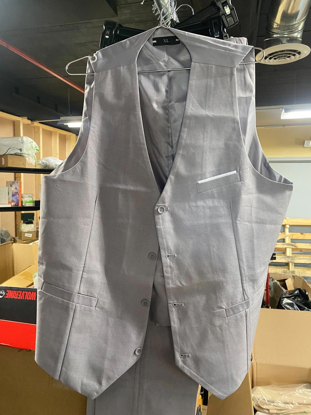 Mens Suits Slim Fit 3 Piece Business Wedding Tuxedo Jacket Vest Pants Suit Set