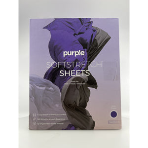 Purple SoftStretch Sheet Set Deep Purple Twin/Twin XL Factory Sealed — photo 3
