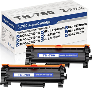 HIGCOR TN760 Black Toner Cartridge Twin Pack