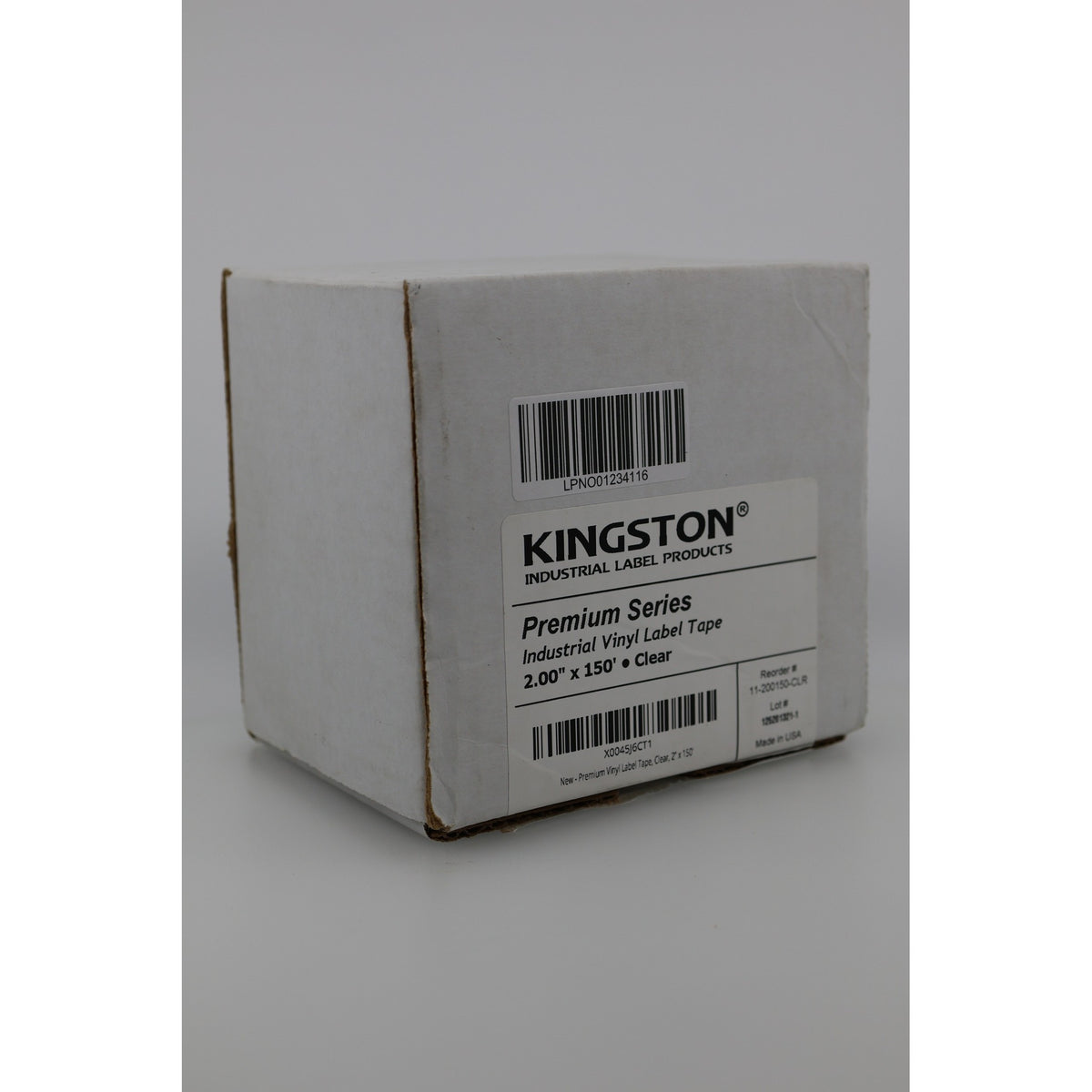 Kingston Premium Vinyl Label Tape Clear 2" x 150' New — photo 1