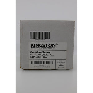 Kingston Premium Vinyl Label Tape Clear 2" x 150' New — photo 3