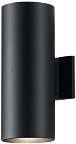 Kichler Cylinders 15" 2-Light Outdoor Wall Sconce in Black