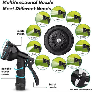 Kebose Stainless Steel Garden Hose 50ft with 10 Nozzles New — photo 3