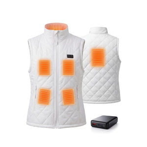 HOTHUGZ Heated Vest for Women White XL 6-Zone 12V New — photo 1