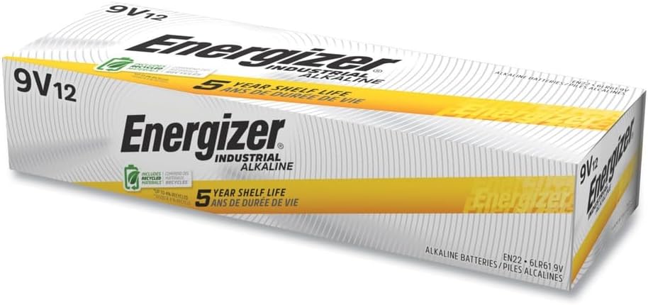 Energizer 9V Industrial Batteries 12-pack