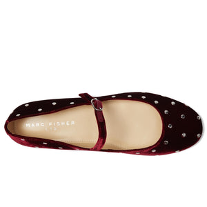 Marc Fisher LTD Elizza Ballet Flat Dark Red Velvet US W 8.5 Factory Sealed — photo 7