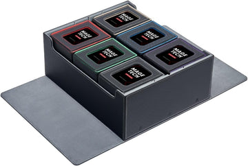 Mage Tech Commander Plus Collection - 6 Commander Plus Deck Boxes & 1 Overseer Storage Case - Grey
