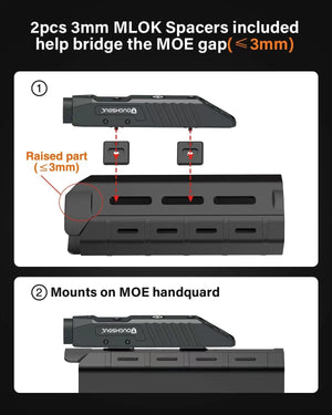 TOUGHSOUL Tactical Flashlight Green Laser Sight Combo