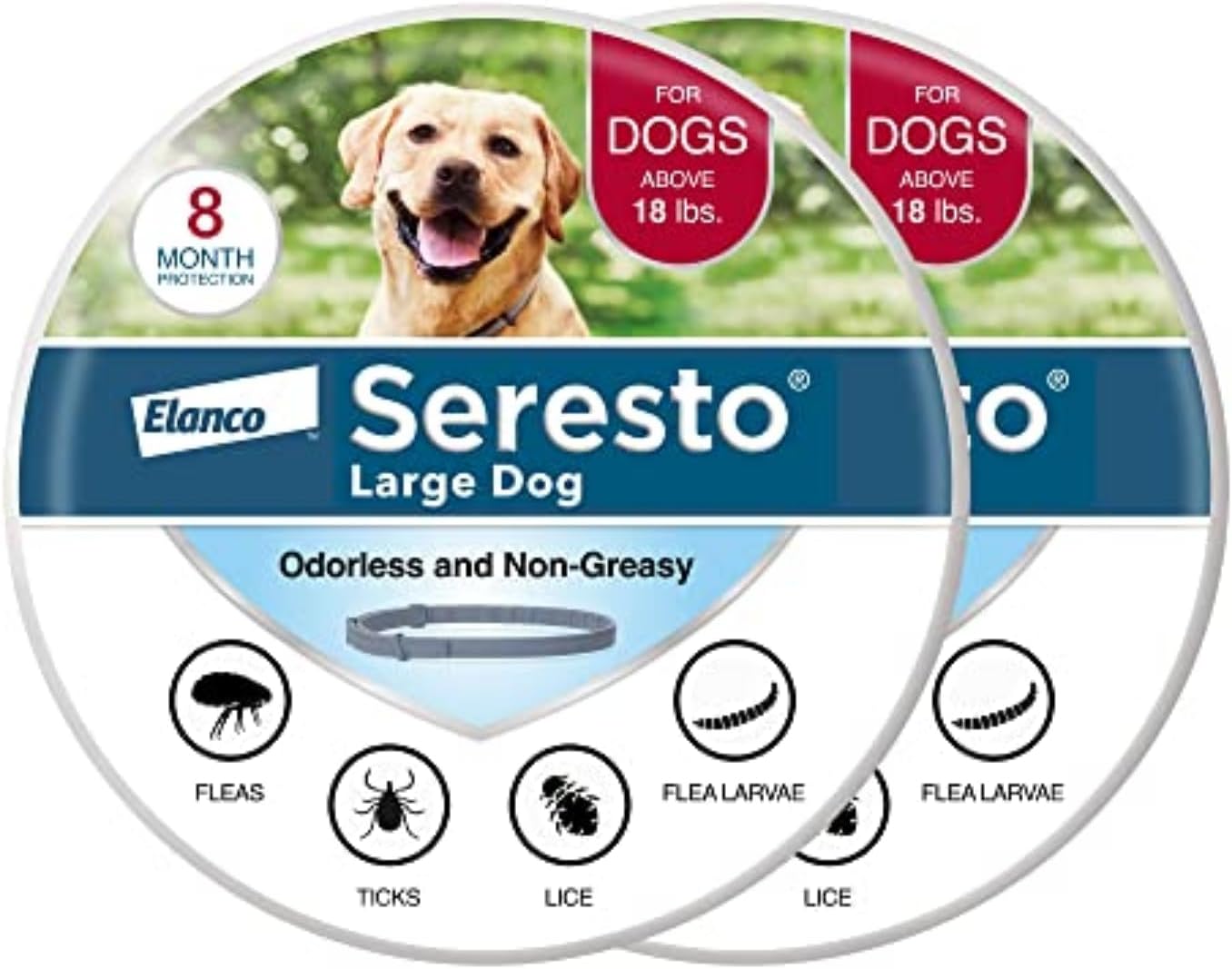 Seresto Large Dog Flea & Tick Collar 2-Pack