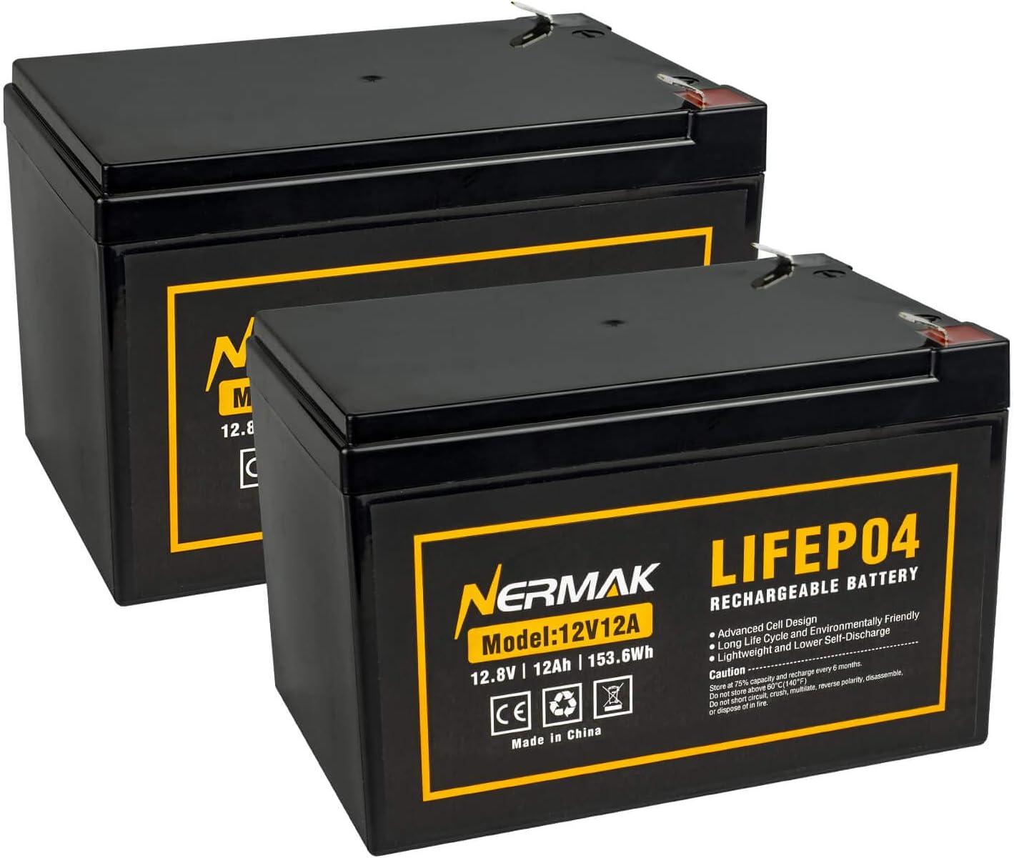 Nermak 12V 12Ah LiFePO4 Battery Pack