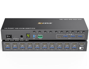 MLEEDA KVM Switch connected to multiple computers