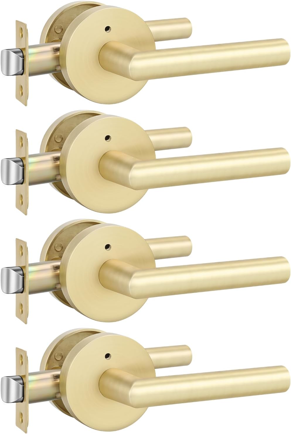 goldenwarm Gold Door Handles Interior - 4 Pack