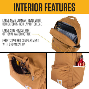 Carhartt Classic Backpack 21L CB0553 Carhartt Brown New — photo 4