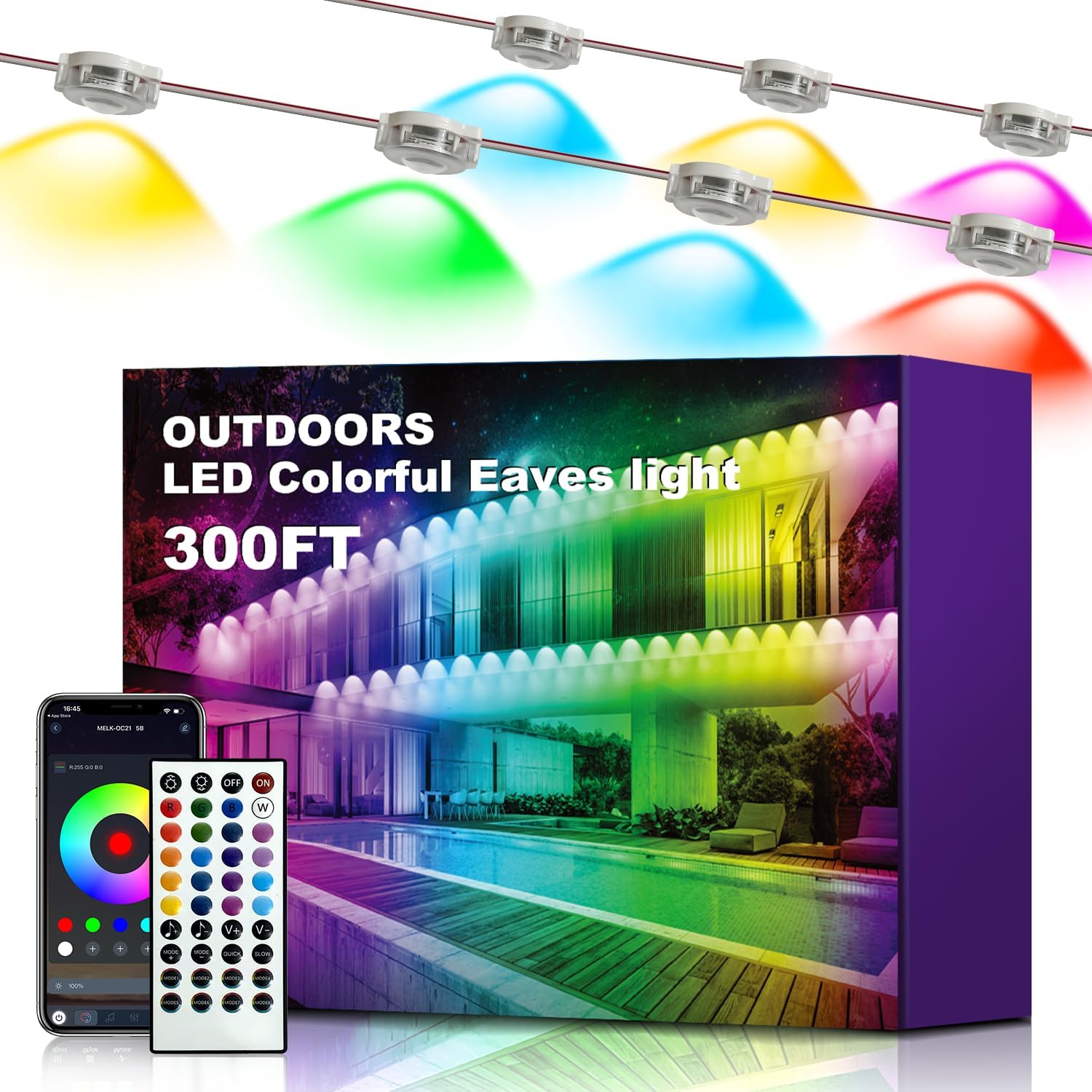 XINKAITE 300FT Permanent Outdoor Lights