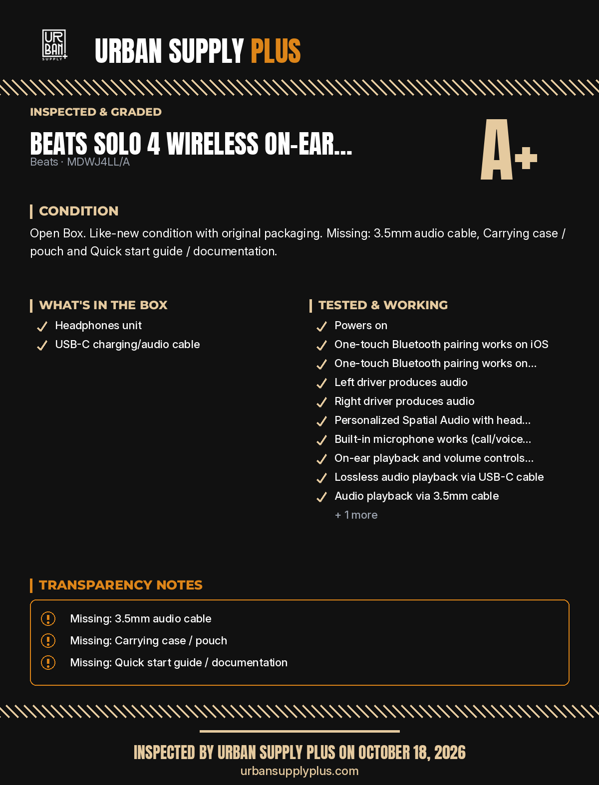 Diagnostic sheet