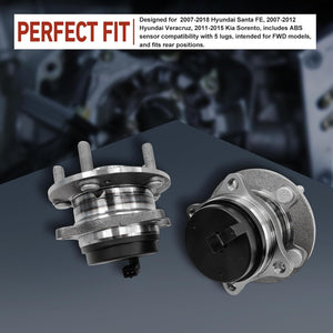 REVOTUNE Rear Wheel Bearing and Hub Assembly Set
