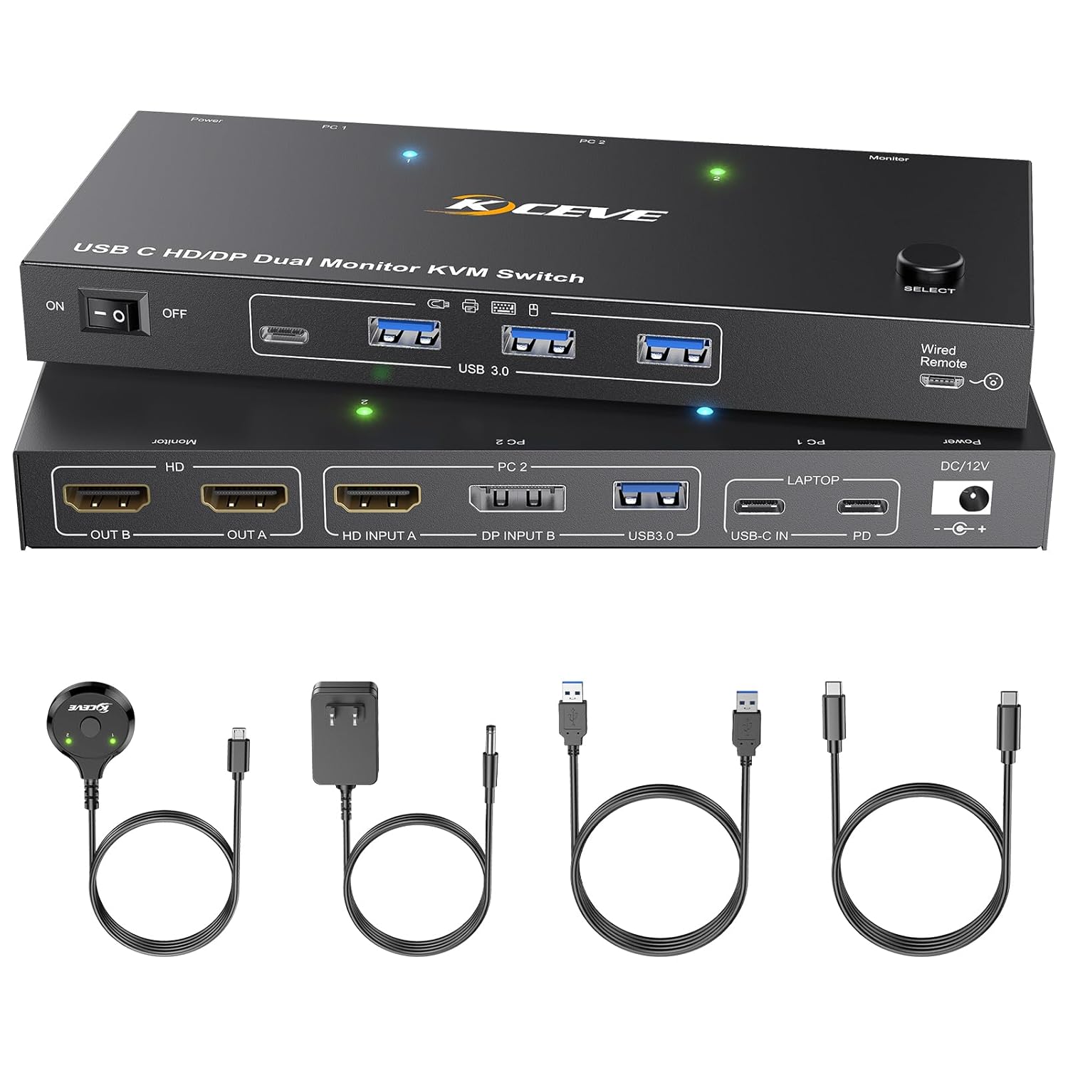 KCEVE KVM Switch Dual Monitor