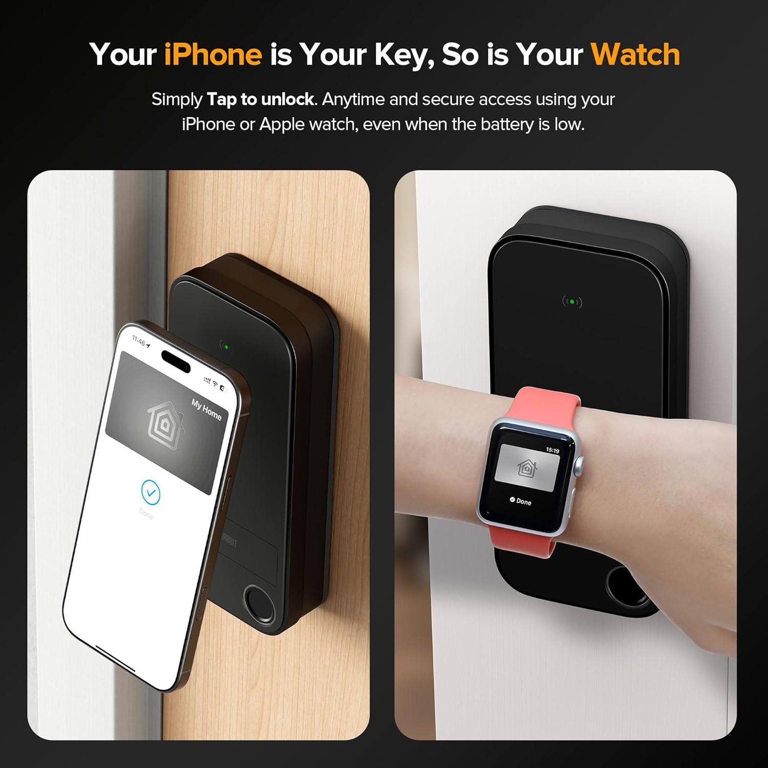X1 Apple Home Key Tap to Unlock Smart Keyless Entry Door Lock with Fingerprint