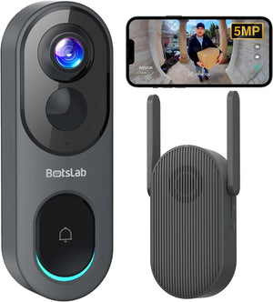 BOTSLAB 5MP Wireless Video Doorbell Camera
