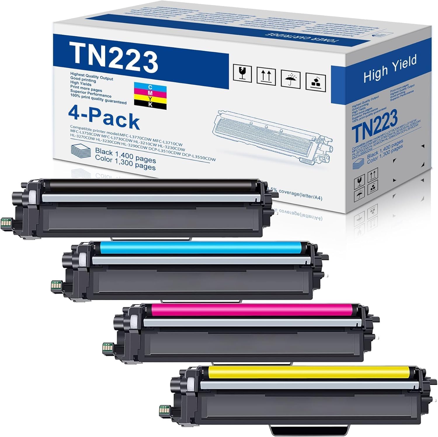 TN223 Toner Cartridge 4PK