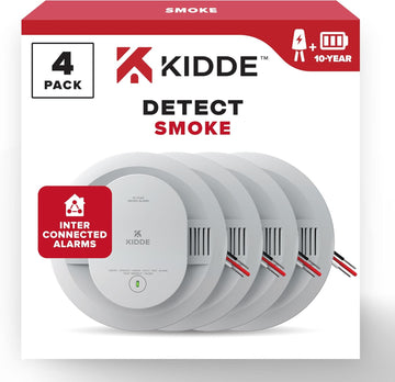 Kidde Hardwired Smoke Detector 4-Pack
