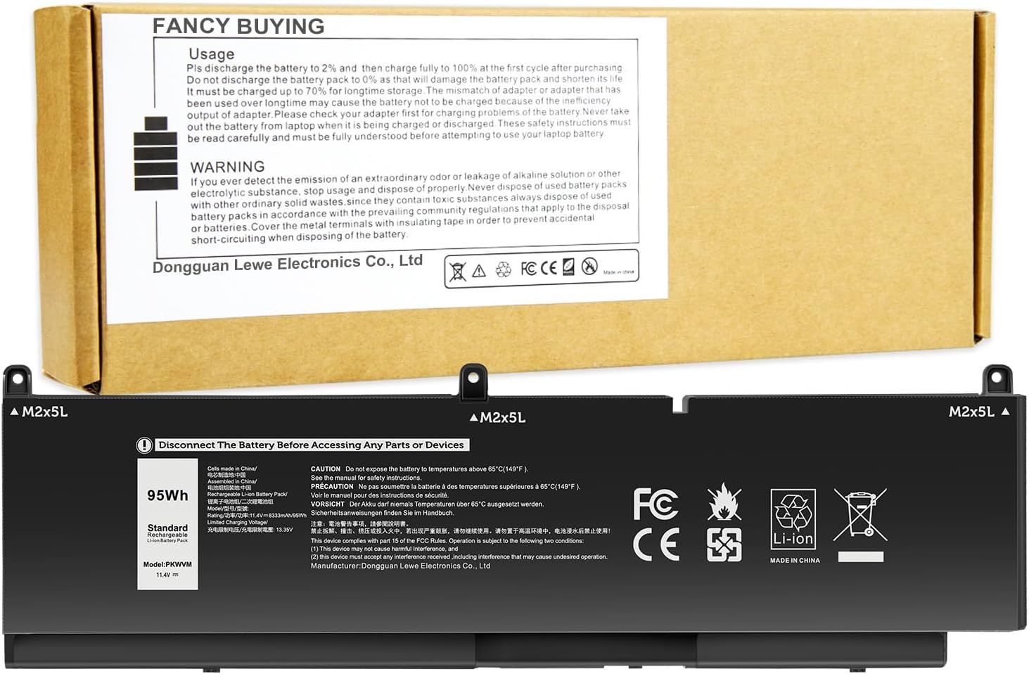 PKWVM Laptop Battery for Dell Precision 7550/7750/7560/7760