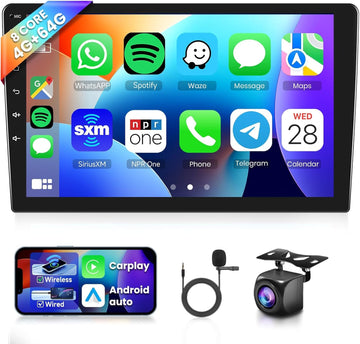 Podofo 10.1 Inch Android 13 Double Din Car Stereo
