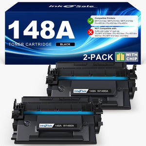 INK E-SALE 148A Toner Cartridge Black with Chip Compatible Replacement for HP 148A 148X W1480A W1480X for HP LaserJet Pro MFP 4101fdw 4101fdn 4001dw 4001dn 4001n Printer 2 Pack