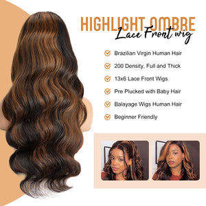 HD Lace Glueless Balayage Wig for Black Women