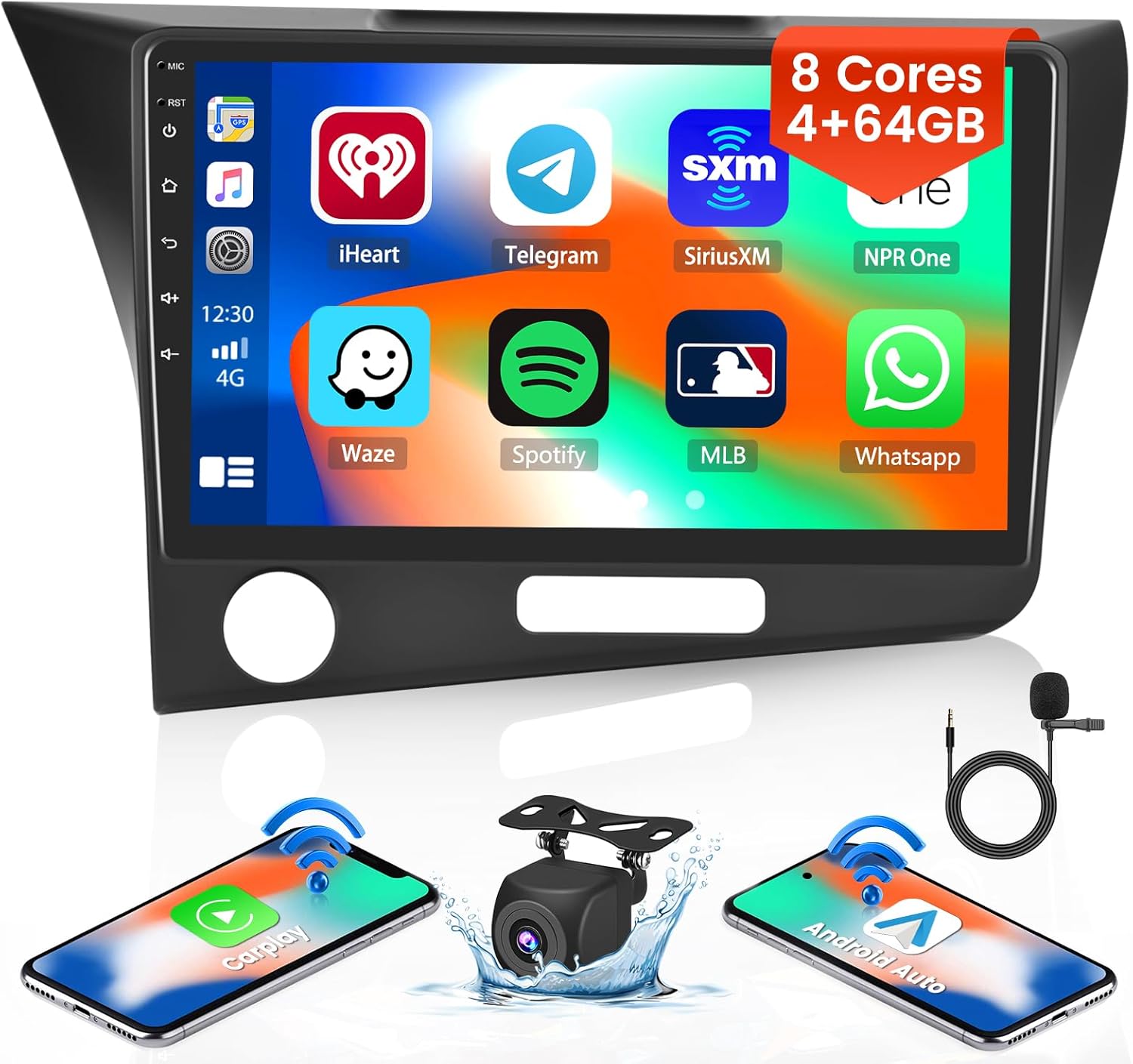 Inefala 8-Core 4+64G Android 13 Car Stereo for Honda CRZ 2010-2016