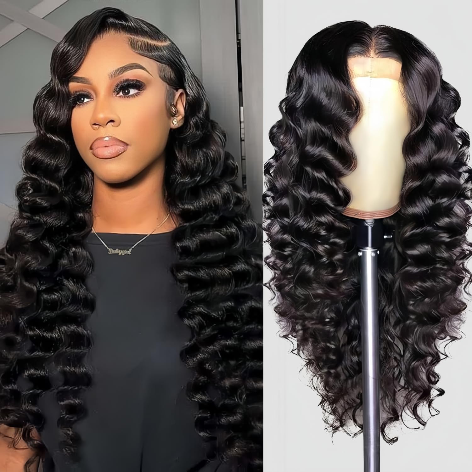 PYY Deep Wave Lace Front Wig 24 inch