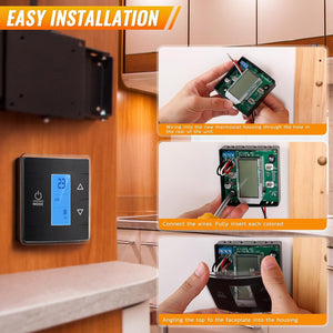 Black Wall Thermostat