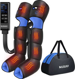 Musugy Leg Massager with Heat and Compression