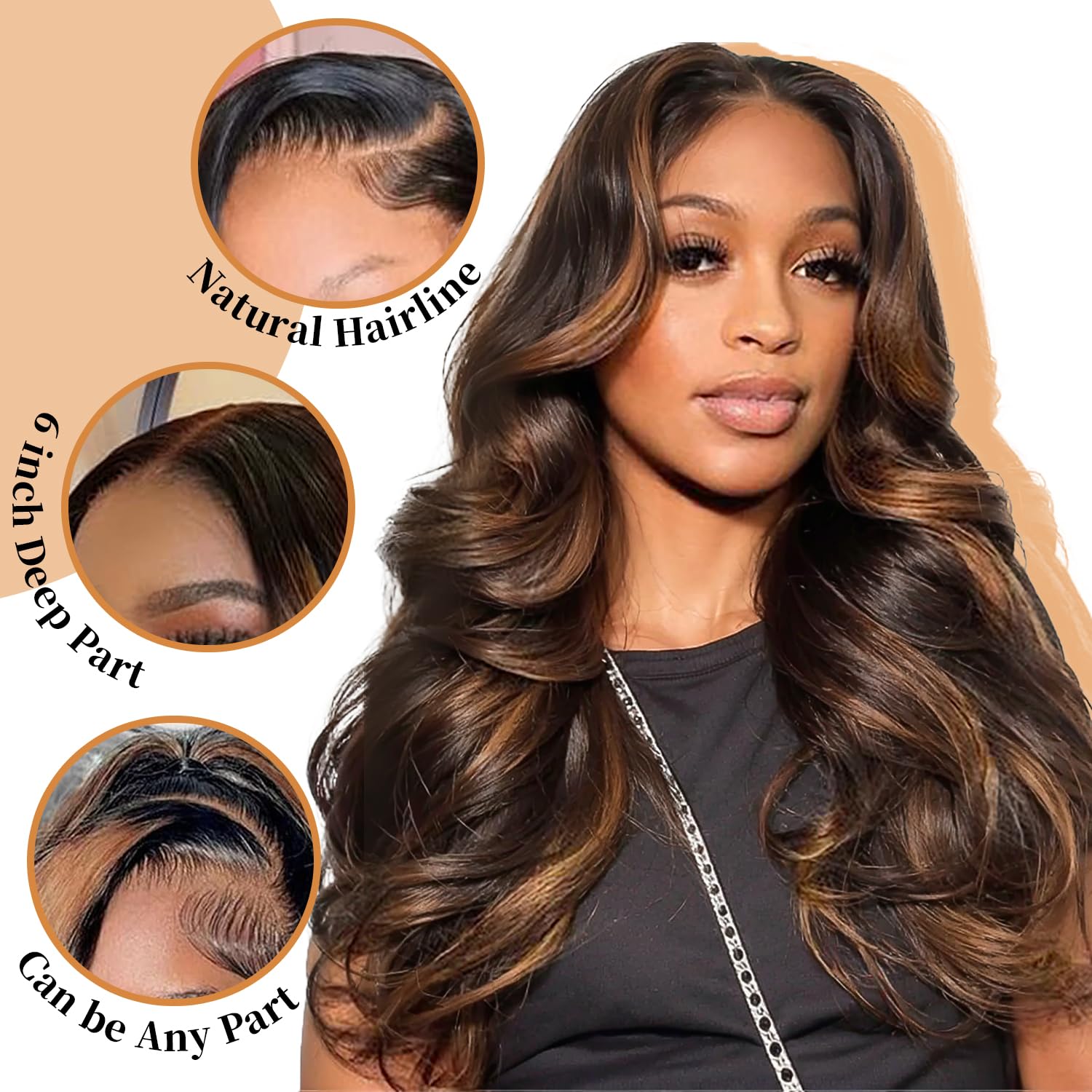 30-Inch 13x6 Highlight Body Wave Lace Front Wig