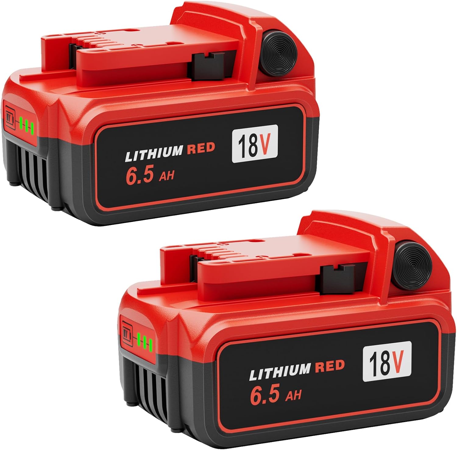 Lenoya 18V 6.5Ah Replacement Battery 2-Pack with Charger