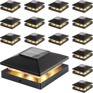 JOFIOS Solar Post Cap Lights 16-Pack