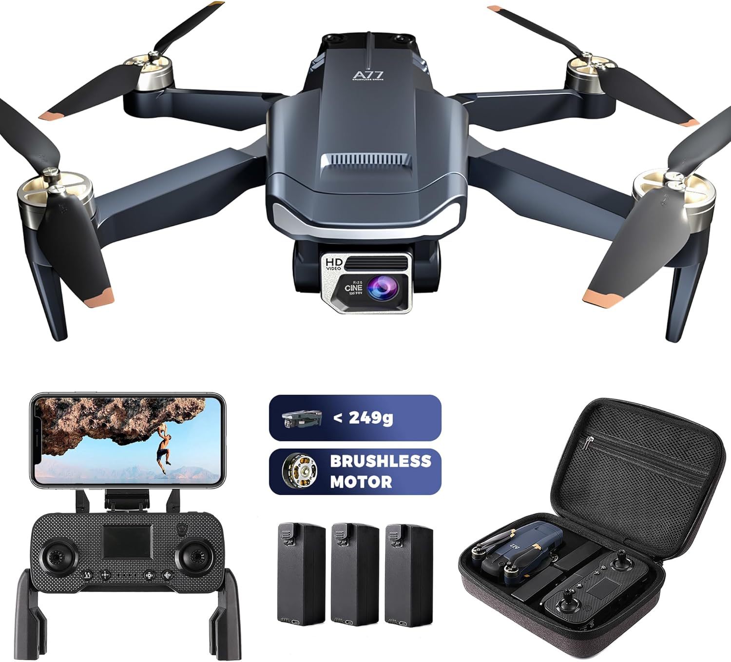 CHUBORY A77 4K HD Camera Drone