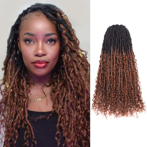Pre-Looped Crochet Locs with Human Hair Curls