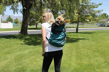 K9 Sport Sack Trainer - Small, Harbor Blue - Ideal for Dogs with 13-16” Back Length - Backpack-Style Training Carrier - Meant for Quick, Non-Strenuous Activities