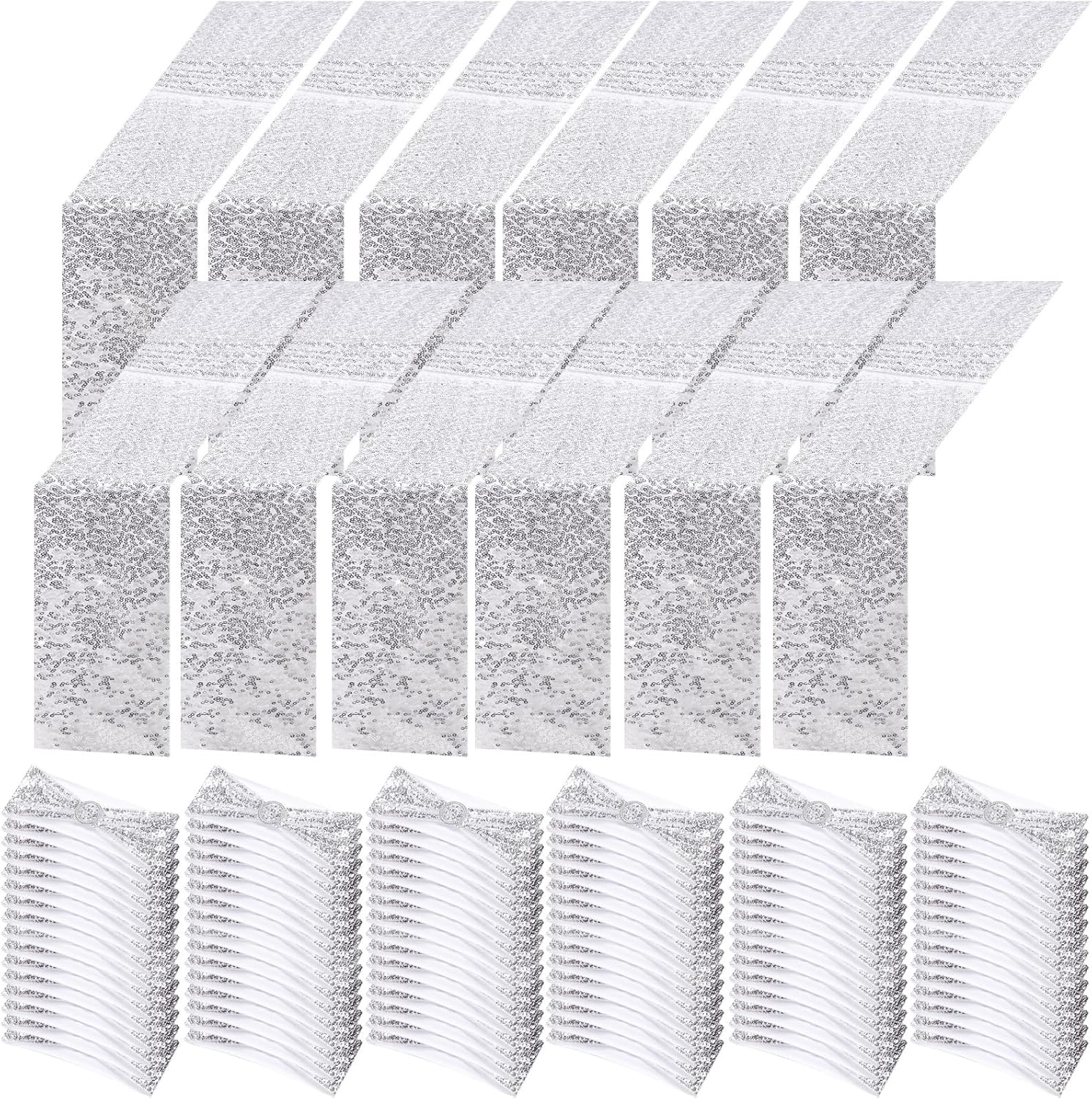 Newwiee Silver Chair Sashes