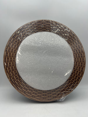 13 inch round brown plastic chargers