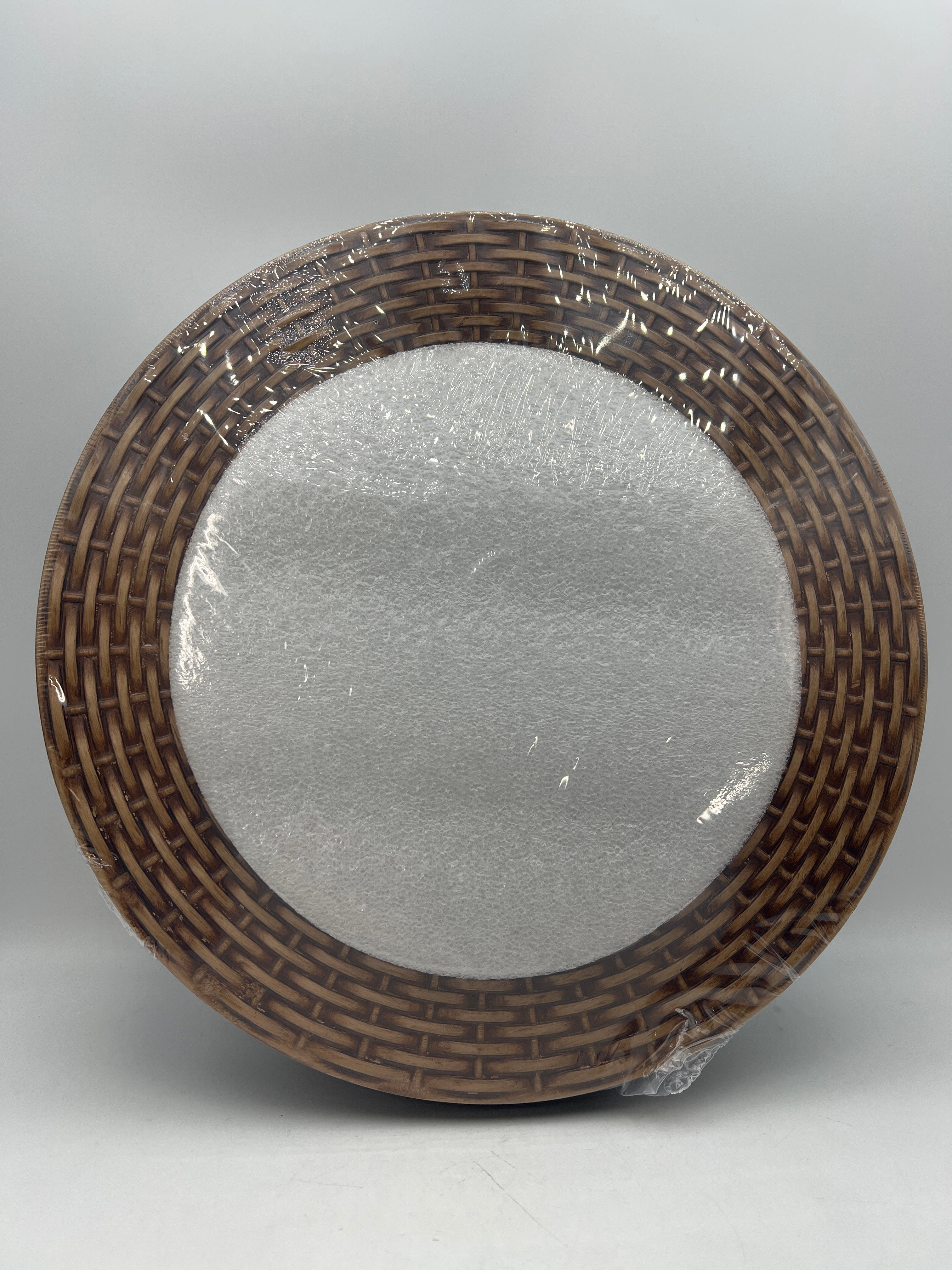 13 inch round brown plastic chargers