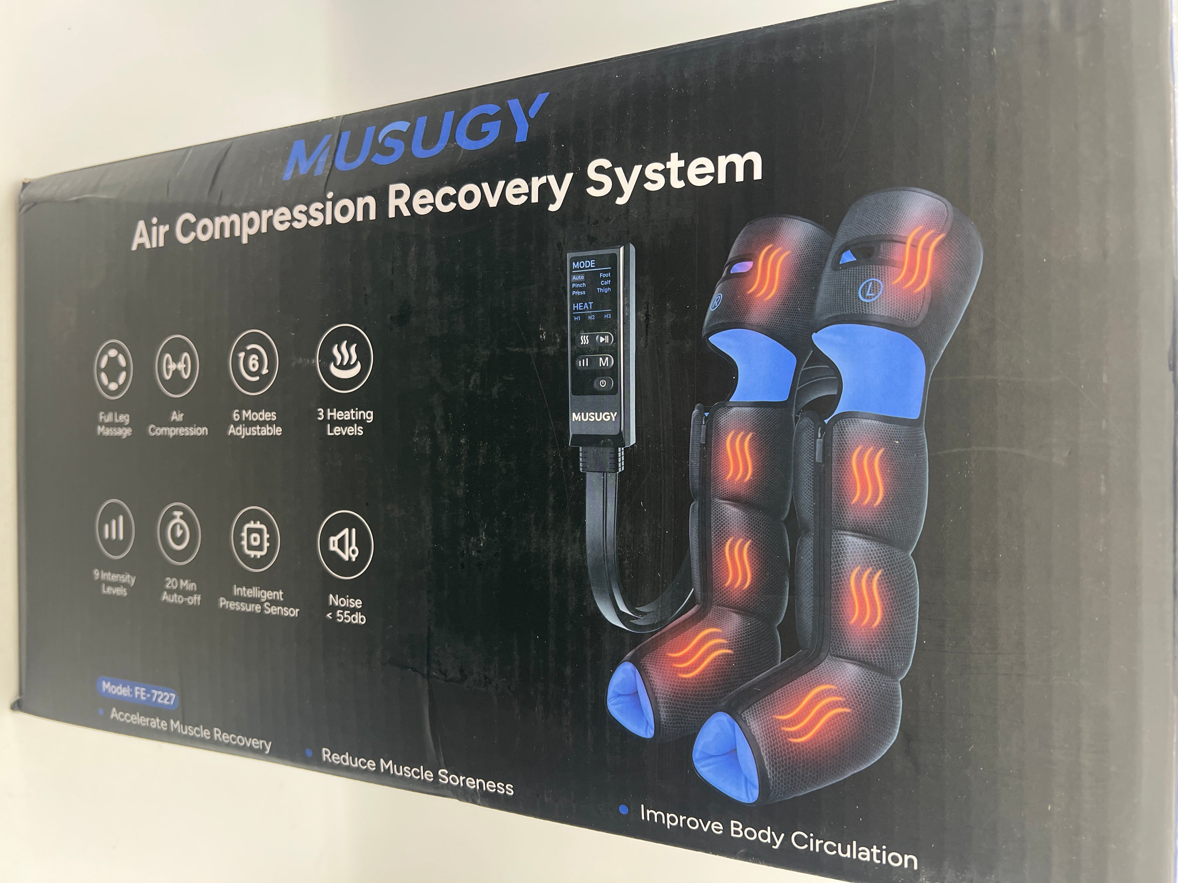 Musugy Leg Massager with Heat and Compression