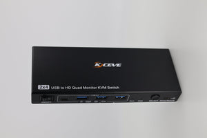 Quad Monitor KVM Switch Rear View
