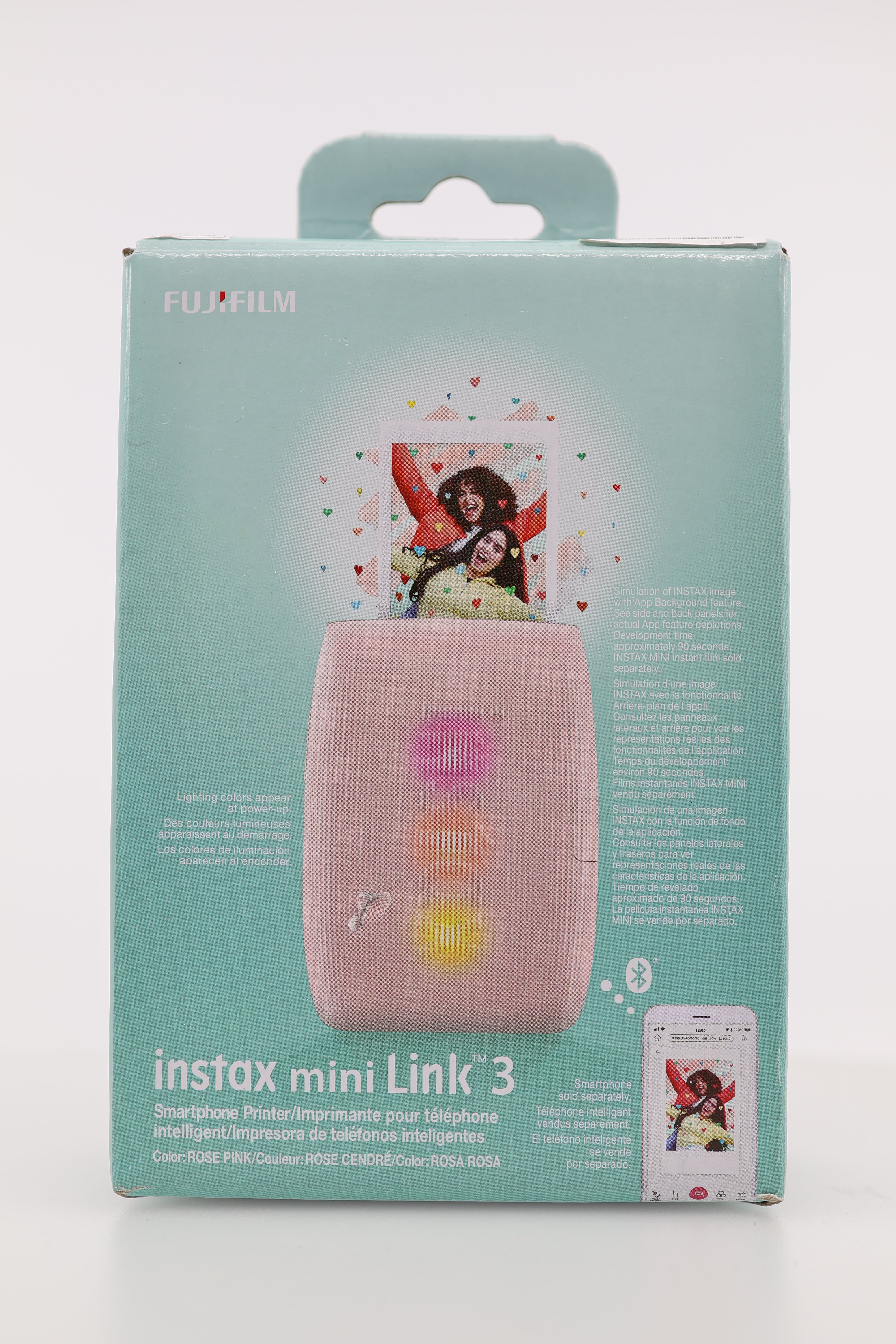 Fujifilm Instax Mini Link 3 Smartphone Printer - Rose Pink