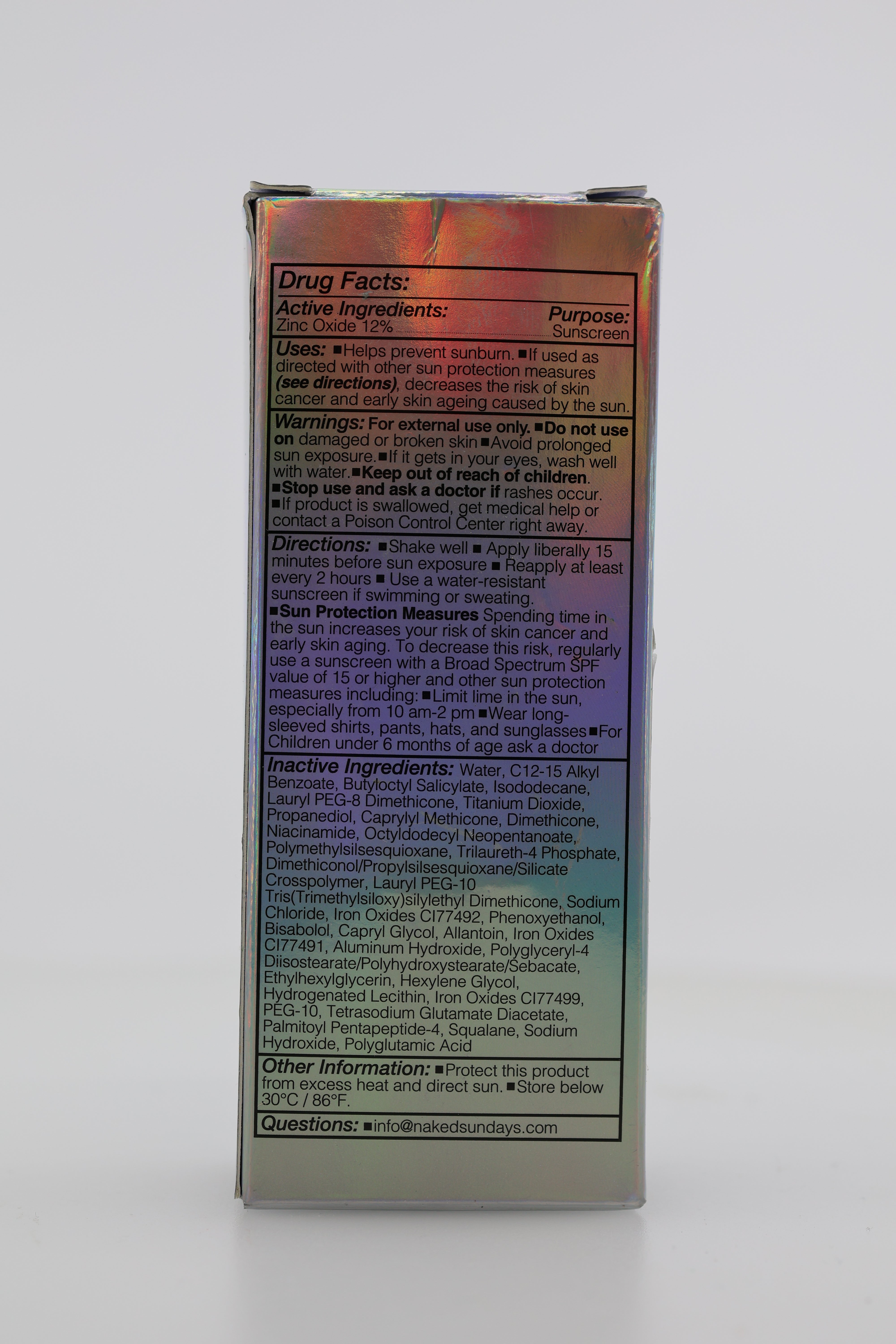 Naked Sundays BeautyScreen SPF 50 Mineral Peptide Foundation Tint 1.01 oz