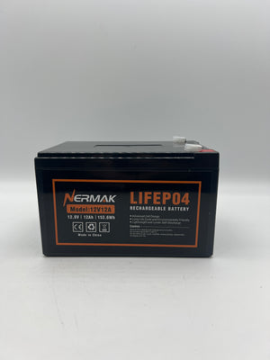 Nermak 12V 12Ah LiFePO4 Battery Pack