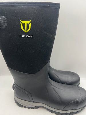 TIDEWE Waterproof Work Boots Men Black
