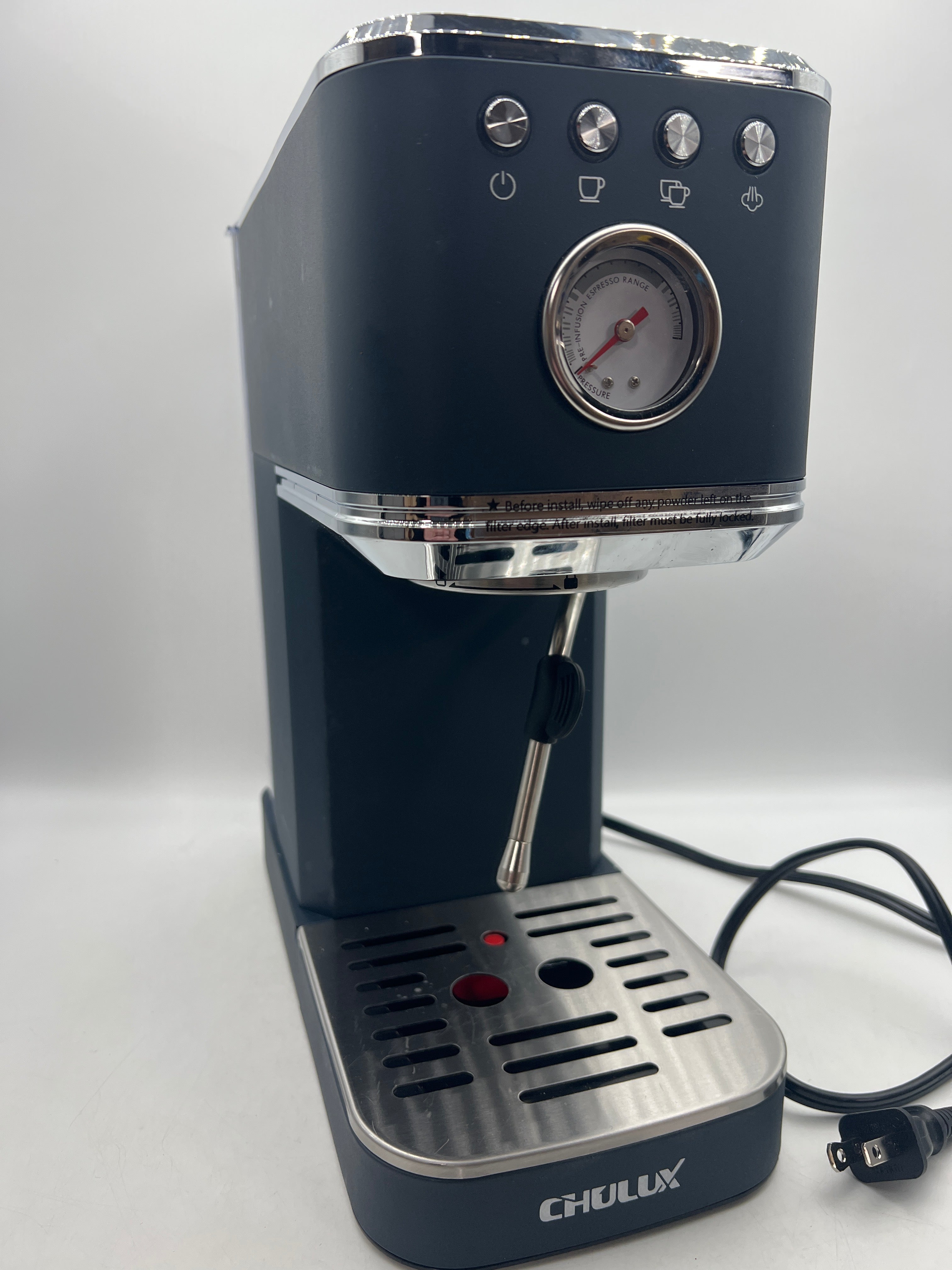 CHULUX Slim Espresso Machine with Milk Frother