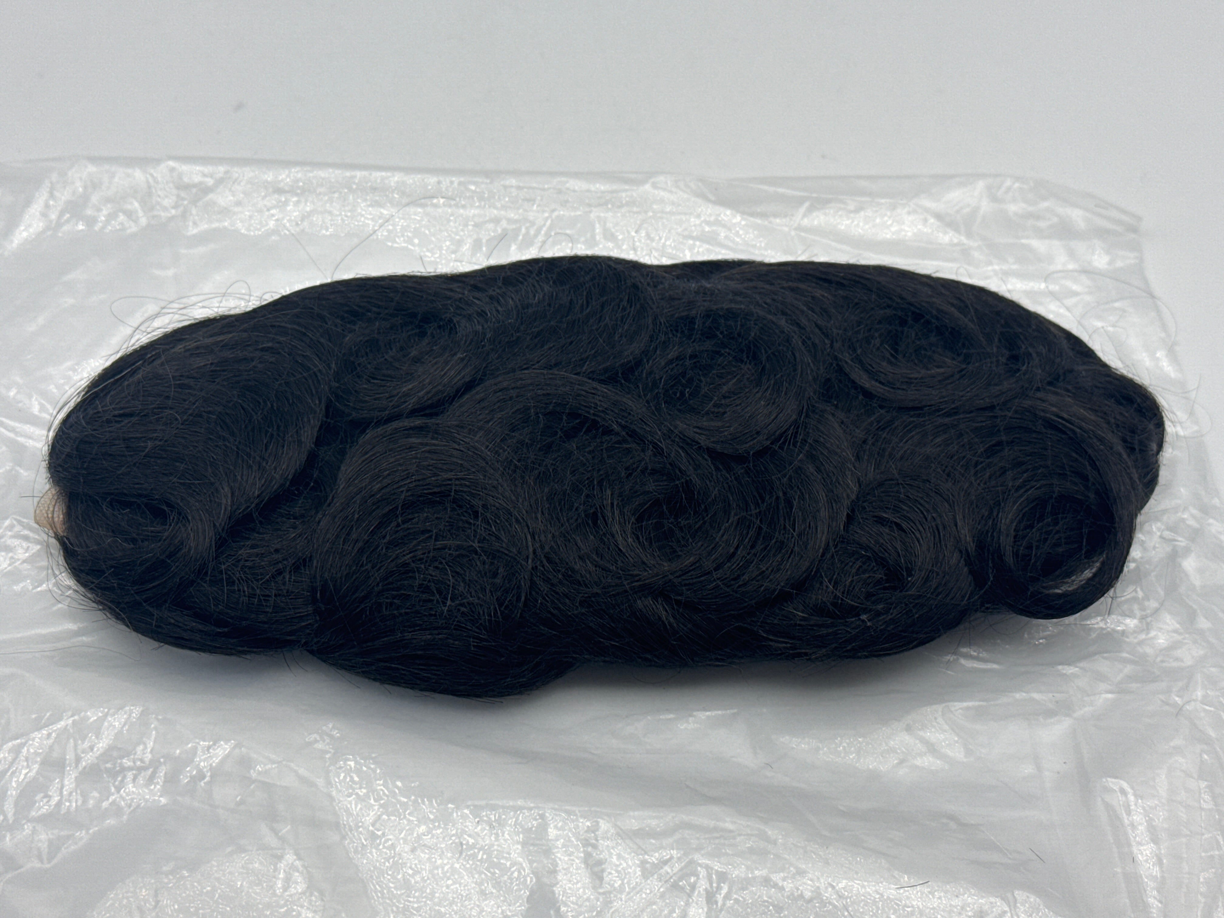 Mens Toupee Fine Monofilament with Poly Human Hair System